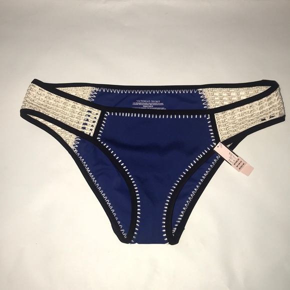 Victorias Secret Crochet Hipster Swim Bottoms L - Picture 2 of 7